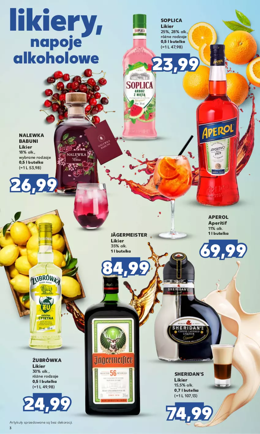 Gazetka promocyjna Kaufland - Barek Kauflandu - ważna 24.08 do 06.09.2023 - strona 3 - produkty: Aperol, Babuni, Likier, Napoje, Soplica