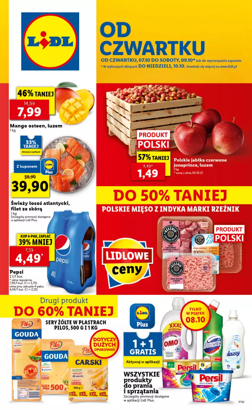 Gazetka promocyjna Lidl - GAZETKA - ważna 07.10 do 10.10.2021 - strona 1 - produkty: Cars, Mango, Pepsi, Pilos, Ser