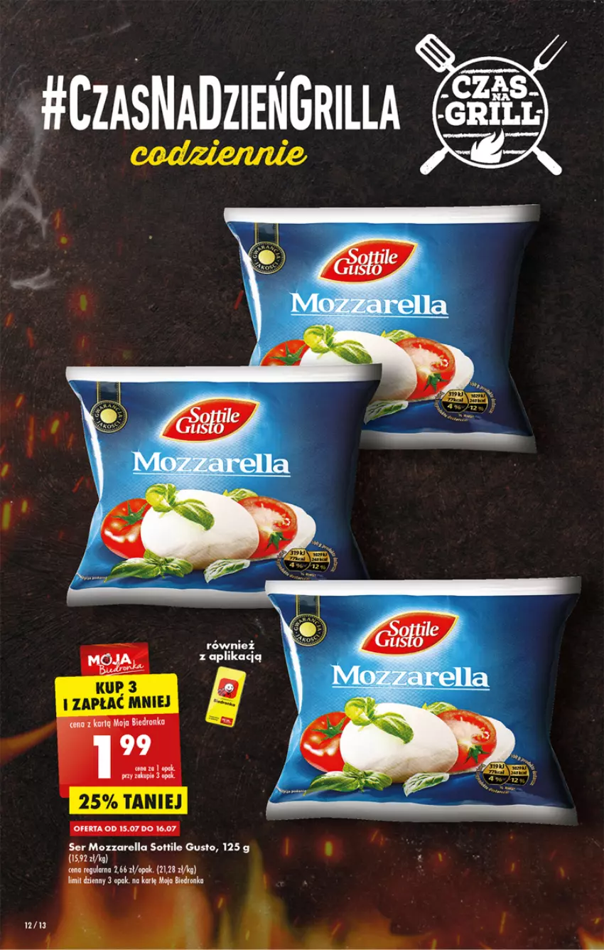 Gazetka promocyjna Biedronka - ważna 14.07 do 20.07.2022 - strona 12 - produkty: Figi, Mozzarella, Ser