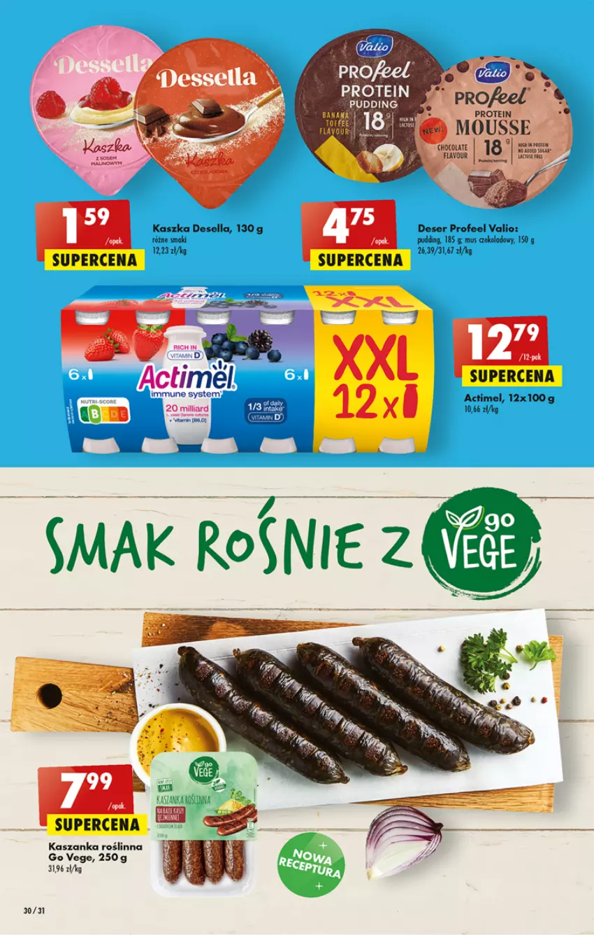 Gazetka promocyjna Biedronka - ważna 14.07 do 20.07.2022 - strona 30 - produkty: Actimel, Deser, Kasza, Kaszanka, Mus, Por, Pudding, Ser