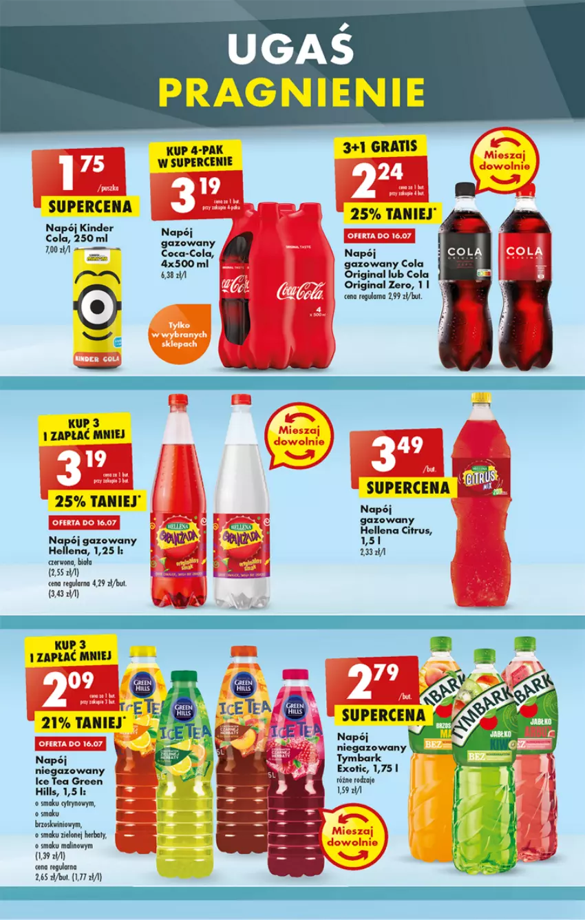 Gazetka promocyjna Biedronka - ważna 14.07 do 20.07.2022 - strona 43 - produkty: Coca-Cola, EPEE, Gin, Gra, Hellena, Kinder, Napój, Napój gazowany, Tymbark