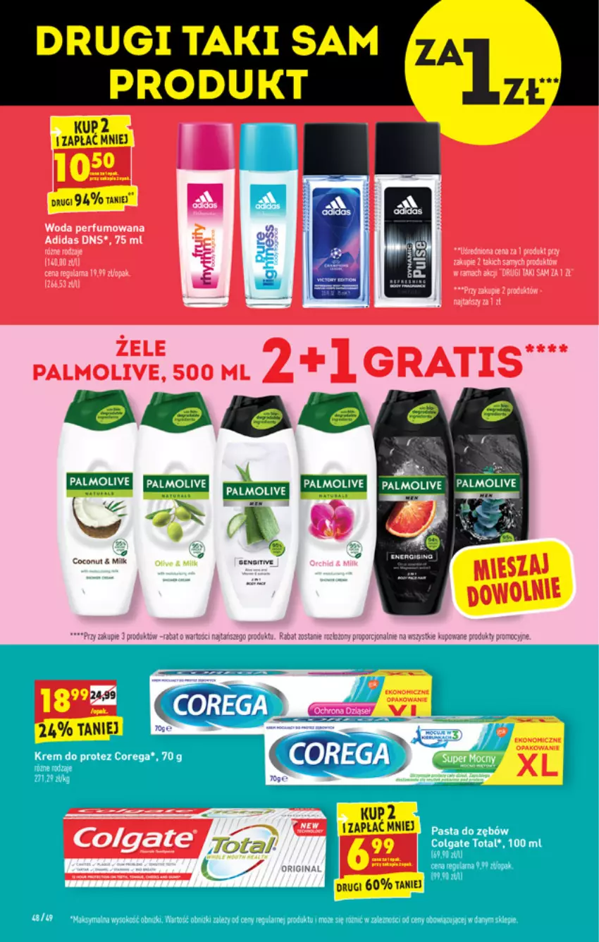 Gazetka promocyjna Biedronka - ważna 26.07 do 31.07.2021 - strona 48 - produkty: Adidas, Fa, Gin, Palmolive, Perfum, Rama, Woda, Woda perfumowana