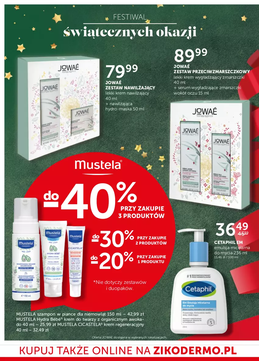 Gazetka promocyjna Ziko - Gazetka Ziko Dermo - ważna 15.12 do 28.12.2022 - strona 2 - produkty: Cetaphil, Emulsja, Krem do twarzy, Krem nawilżający, Krem wygładzający, Mars, Maska, Mus, Mustela, Rum, Ser, Serum, Szampon