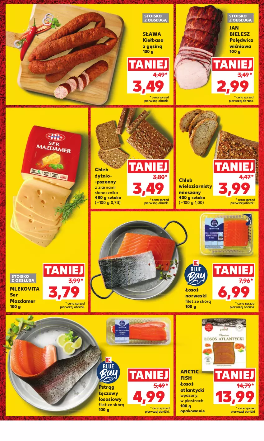 Gazetka promocyjna Kaufland - Kaufland - ważna 07.03 do 17.04.2024 - strona 2 - produkty: Chleb, Chleb wieloziarnisty, Kiełbasa, Mazdamer, Mleko, Mlekovita, Polędwica, Pstrąg, Pstrąg tęczowy, Ser, Sos