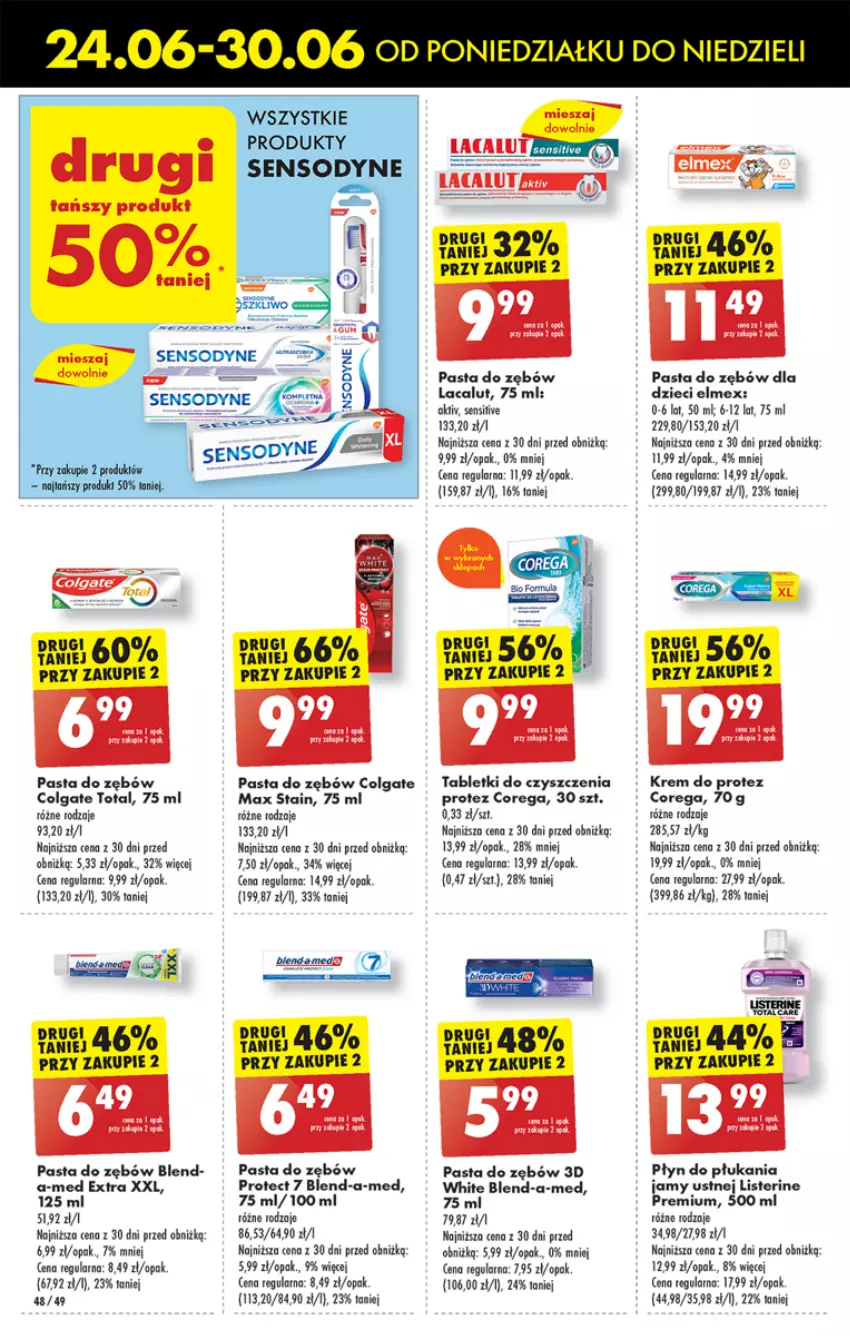 Gazetka promocyjna Biedronka - Od poniedzialku - ważna 24.06 do 29.06.2024 - strona 54 - produkty: AEG, Blend-a-Med, Colgate, Colgate Total, Corega, Dzieci, Elmex, Koc, Lacalut, LG, Listerine, Pasta do zębów, Płyn do płukania, Płyn do płukania jamy ustnej, Rama, Sensodyne, Tablet