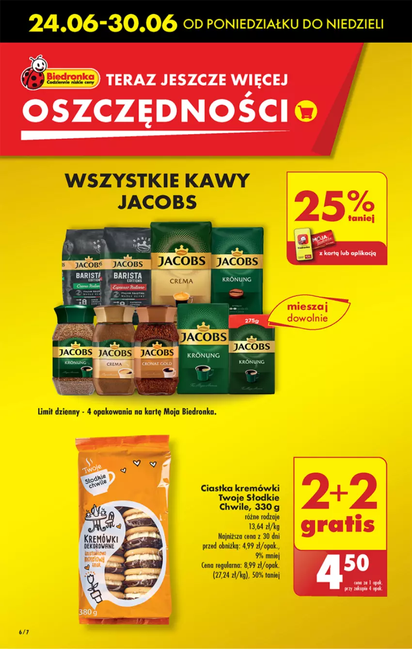 Gazetka promocyjna Biedronka - Od poniedzialku - ważna 24.06 do 29.06.2024 - strona 6 - produkty: Ciastka, Jacobs, Tera