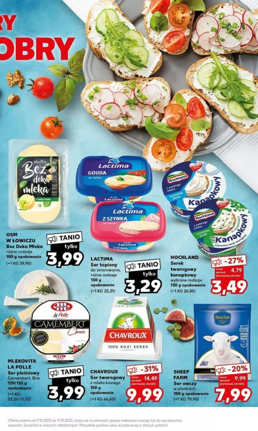 Gazetka promocyjna Kaufland - ważna 09.10 do 11.10.2023 - strona 3 - produkty: Brie, Camembert, Hochland, Mleko, Mlekovita, Ser, Ser owczy, Ser pleśniowy, Ser topiony, Serek, Serek twarogowy, Top