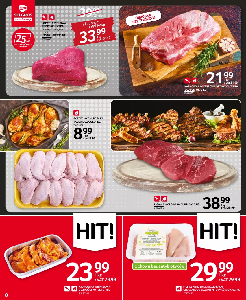 Gazetka promocyjna Selgros - Oferta spożywcza - ważna 11.08 do 24.08.2022 - strona 8 - produkty: Grill, Karkówka wieprzowa, Kotlet, Kurczak