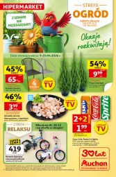 Gazetka promocyjna Auchan - Gazetka 30 Lat Hipermarket Auchan - Gazetka - ważna od 15.04 do 15.04.2026 - strona 1 - produkty: Glazura, Coca-Cola, Rower, Krewetki, Dzieci, Fanta, Krzesło, Sprite, Lazur, Rowerek, Fa