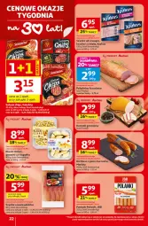 Gazetka promocyjna Auchan - Gazetka 30 Lat Hipermarket Auchan - Gazetka - ważna od 15.04 do 15.04.2026 - strona 22 - produkty: Kurczak, Polędwica, Krakus, Sos, Gra, Kurczak gotowany, Parówki, Gnocchi, Kiełbasa z piersi kurczaka, Kopytka, Tran, Szynka, Morliny, Lanki, Kiełbasa