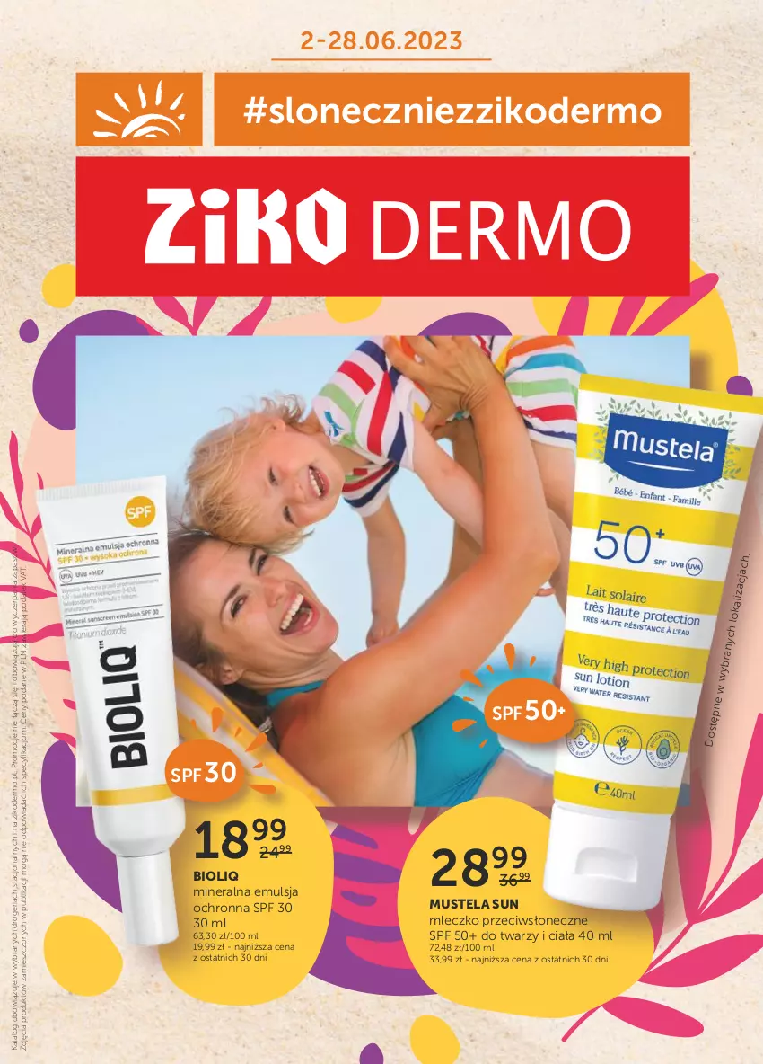 Gazetka promocyjna Ziko - Gazetka Ziko Dermo - ważna 02.06 do 28.06.2023 - strona 1 - produkty: Emulsja, Mleczko, Mus, Mustela