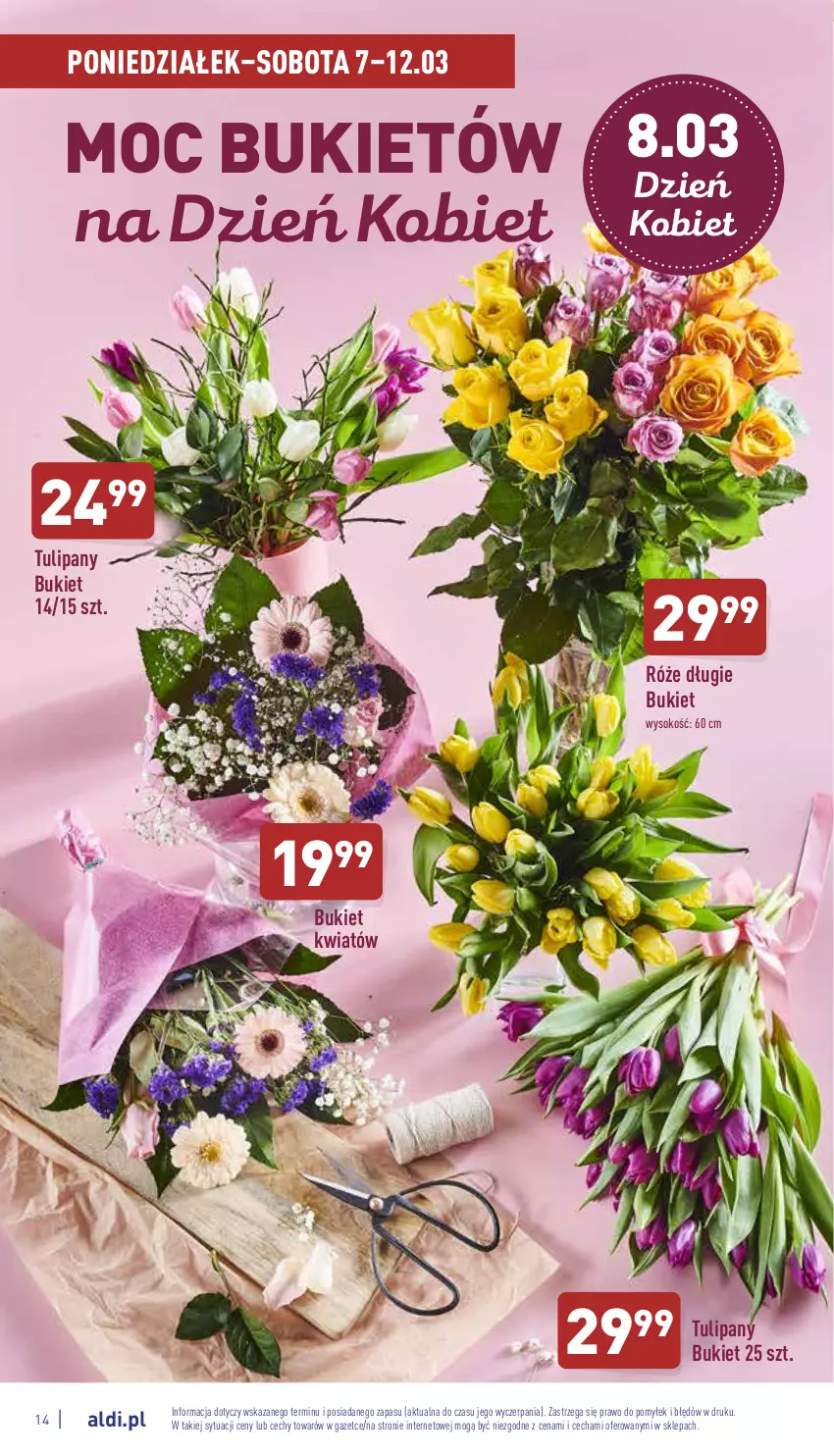 Gazetka promocyjna Aldi - Katalog spożywczy - ważna 07.03 do 12.03.2022 - strona 14 - produkty: Bukiet, Sok, Tulipan