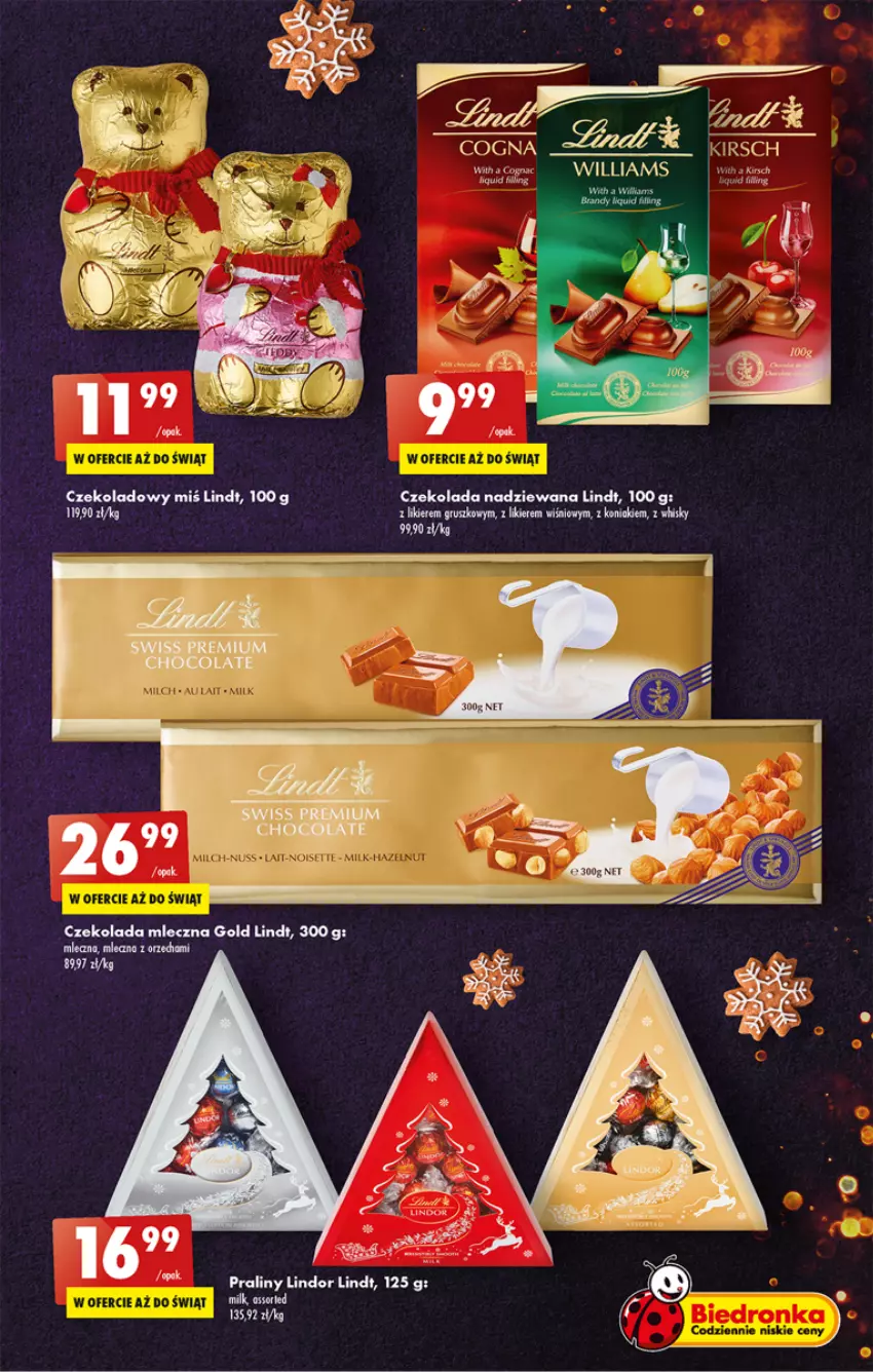 Gazetka promocyjna Biedronka - W tym tygodniu - ważna 24.11 do 30.11.2022 - strona 37 - produkty: Czekolada, Czekolada mleczna, Likier, Lindt, Praliny, Whisky