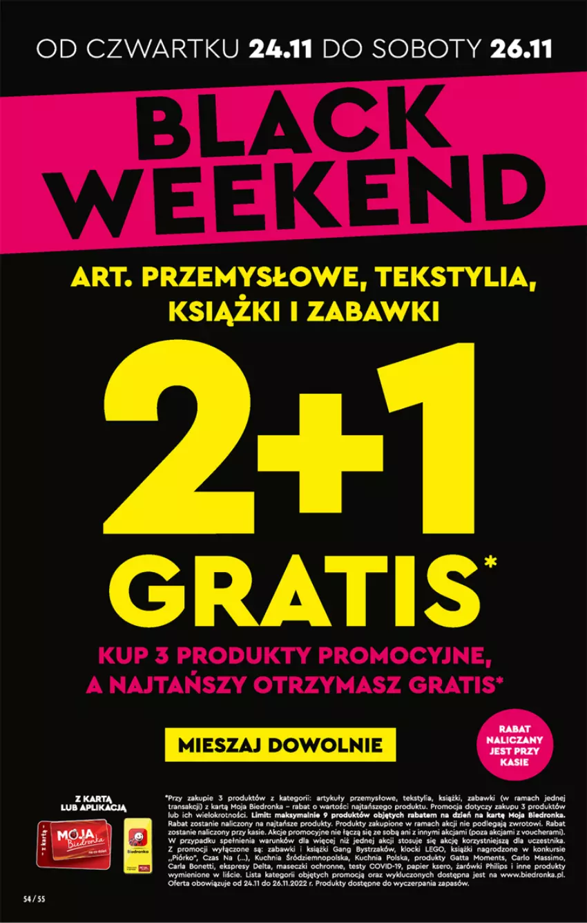 Gazetka promocyjna Biedronka - W tym tygodniu - ważna 24.11 do 30.11.2022 - strona 60 - produkty: Dron, Gatta, Gra, Klocki, LEGO, Moments, Papier, Philips, Rama, Ser, Tran