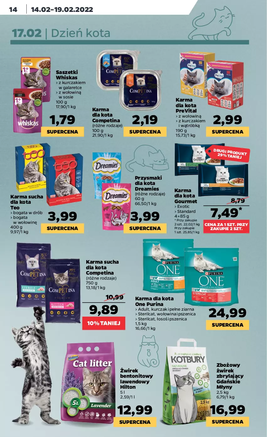 Gazetka promocyjna Netto - Gazetka spożywcza - ważna 14.02 do 19.02.2022 - strona 14 - produkty: Drób, Gala, Kurczak, Przysmaki, Pur, Purina, Sos, Whiskas, Wołowina