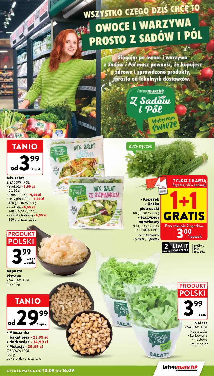 Gazetka promocyjna Intermarche - Gazetka Intermarche - ważna 10.09 do 16.09.2026 - strona 11 - produkty: Gra, Masło, Mieszanka bakaliowa, Natka pietruszki, Sałat, Szpinak
