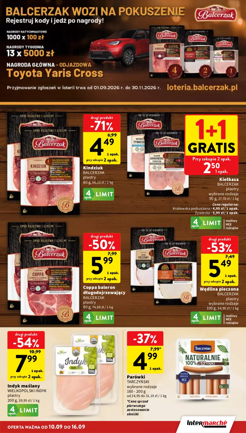 Gazetka promocyjna Intermarche - Gazetka Intermarche - ważna 10.09 do 16.09.2026 - strona 15 - produkty: Gra, Kiełbasa, Kindziuk, Parówki, Piec, Tarczyński, Wędlina