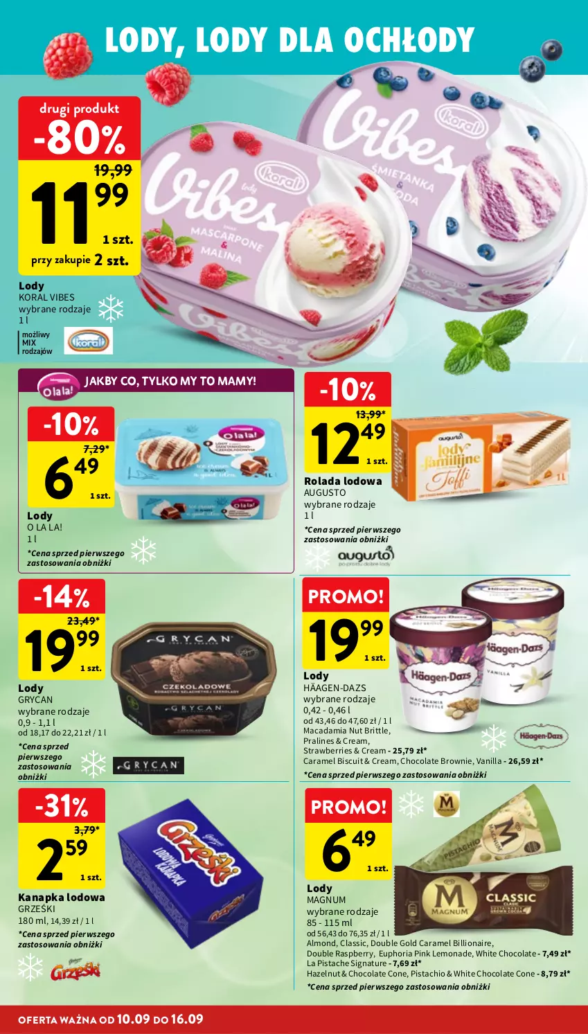 Gazetka promocyjna Intermarche - Gazetka Intermarche - ważna 10.09 do 16.09.2026 - strona 22 - produkty: Brit, Brownie, Gry, Grześki, Lion, Lody, Rolada