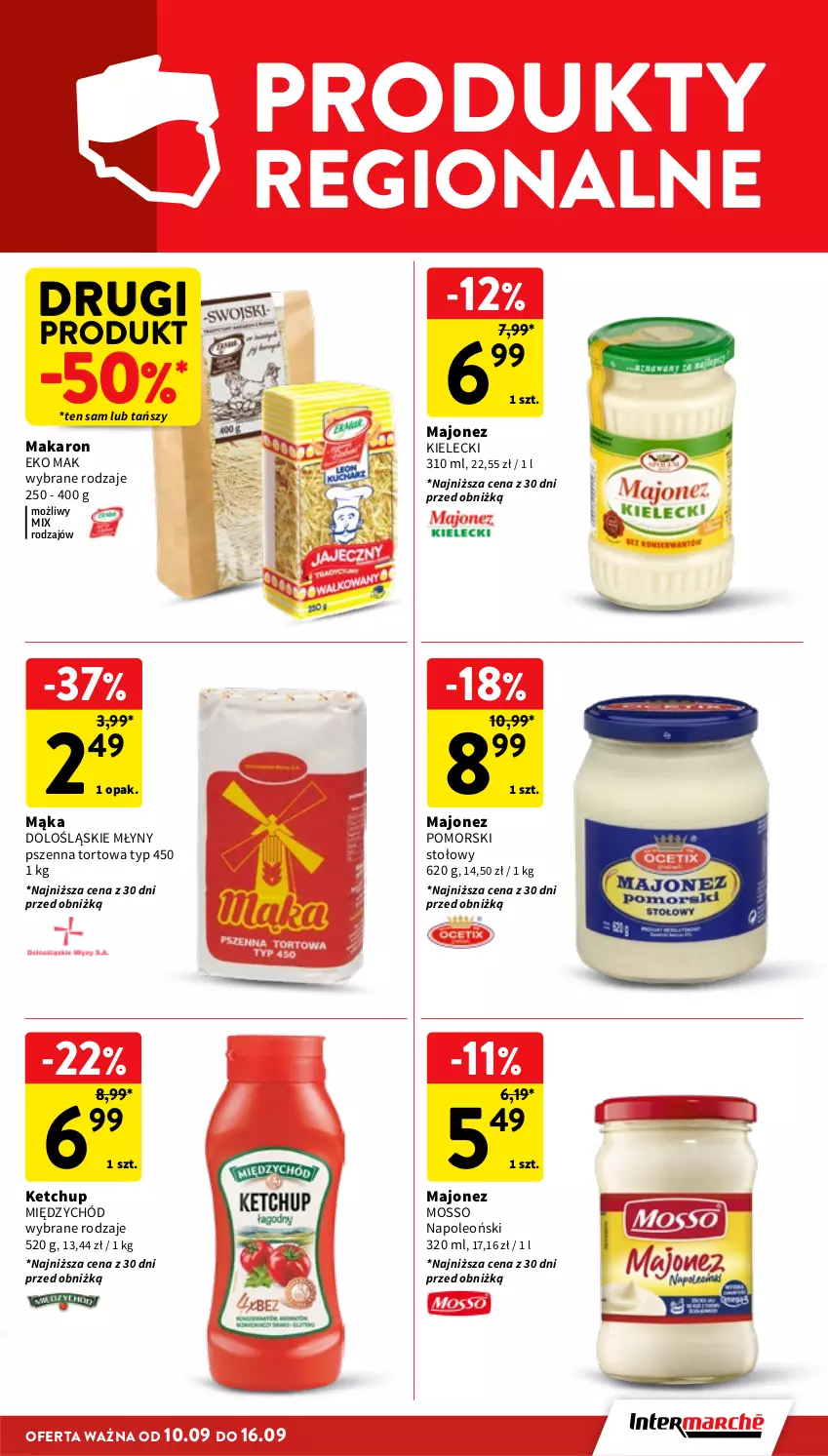 Gazetka promocyjna Intermarche - Gazetka Intermarche - ważna 10.09 do 16.09.2026 - strona 27 - produkty: Ketchup, Majonez, Mąka, Makaron, Oleo