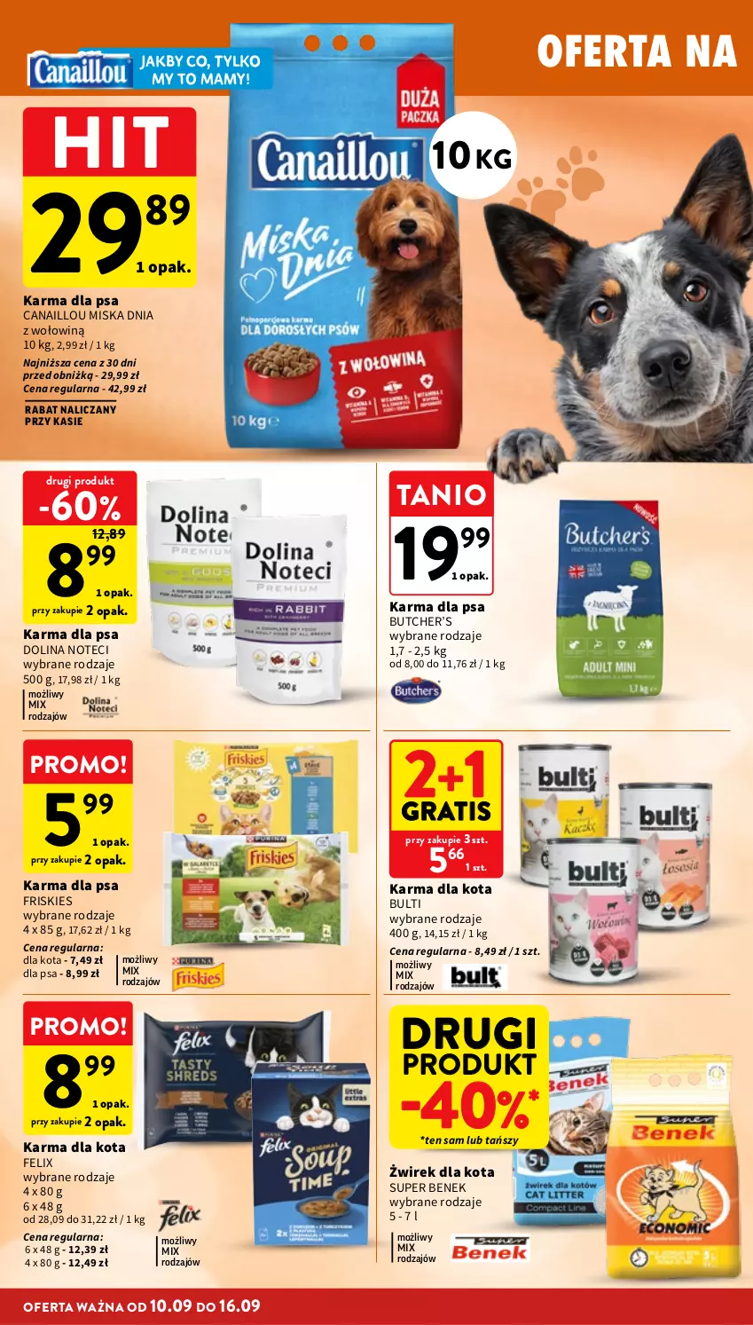 Gazetka promocyjna Intermarche - Gazetka Intermarche - ważna 10.09 do 16.09.2026 - strona 36 - produkty: Canaillou, Felix, Friskies, Gra, Miska, Super Benek