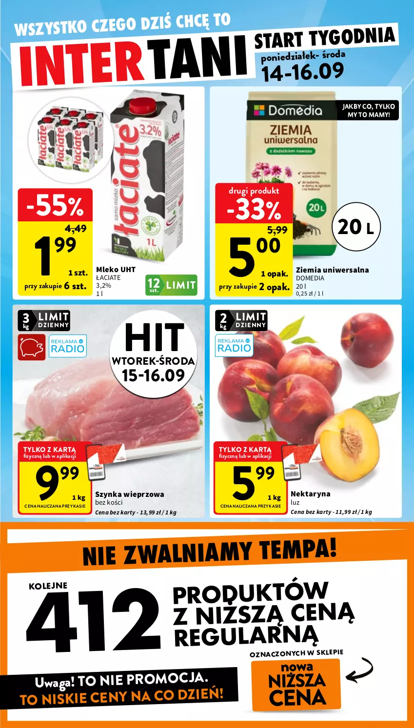 Gazetka promocyjna Intermarche - Gazetka Intermarche - ważna 10.09 do 16.09.2026 - strona 40 - produkty: Mleko, Nektar, Olej, Szynka, Szynka wieprzowa, Waga