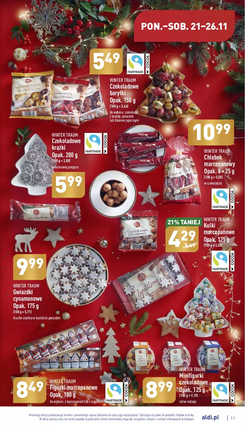 Gazetka promocyjna Aldi - Pełny katalog - ważna 21.11 do 26.11.2022 - strona 11 - produkty: Baryłki, Brandy, Chleb, Ciastka, Likier