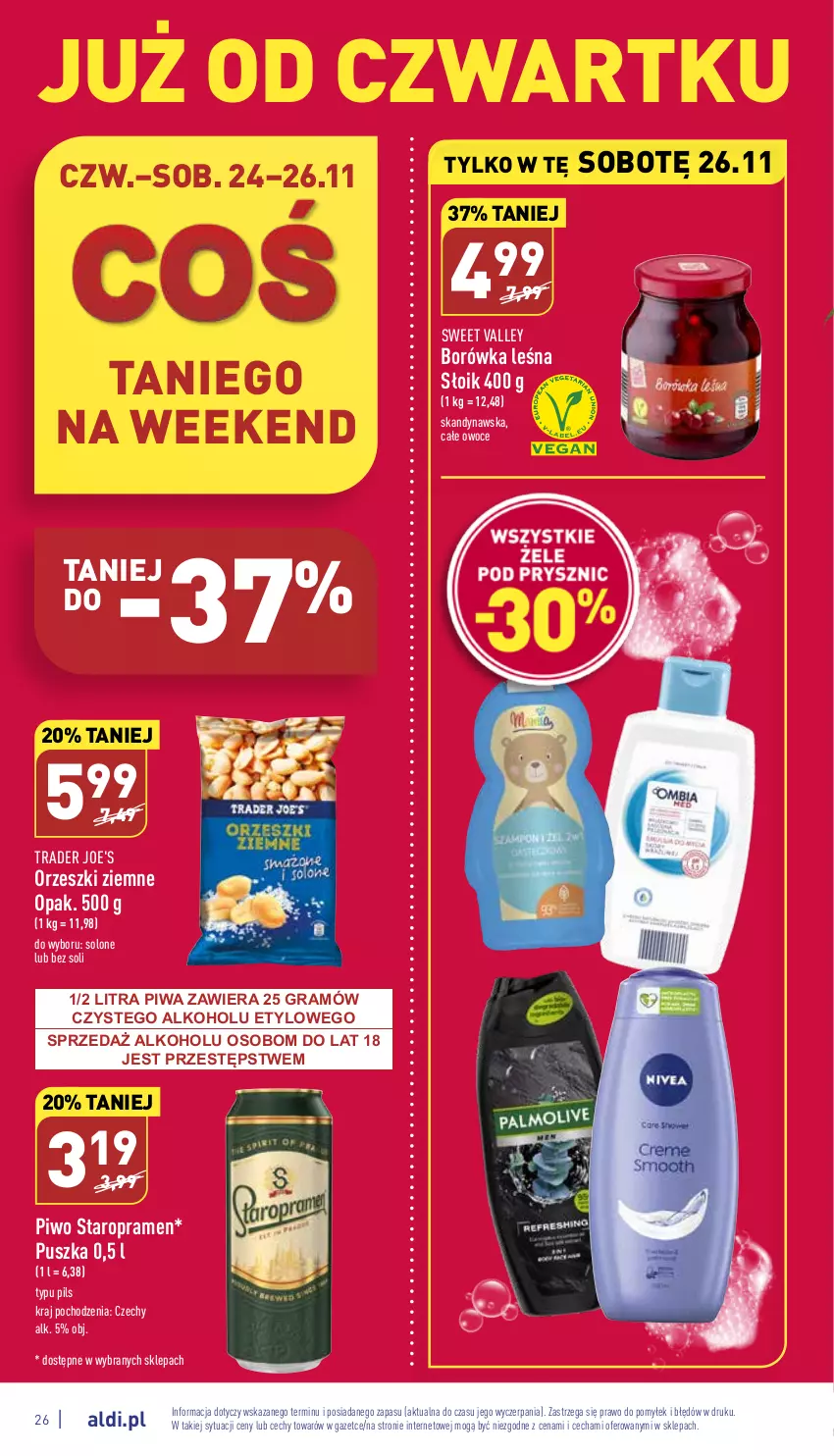 Gazetka promocyjna Aldi - Pełny katalog - ważna 21.11 do 26.11.2022 - strona 26 - produkty: Borówka, Gra, Orzeszki, Orzeszki ziemne, Owoce, Piwa, Piwo