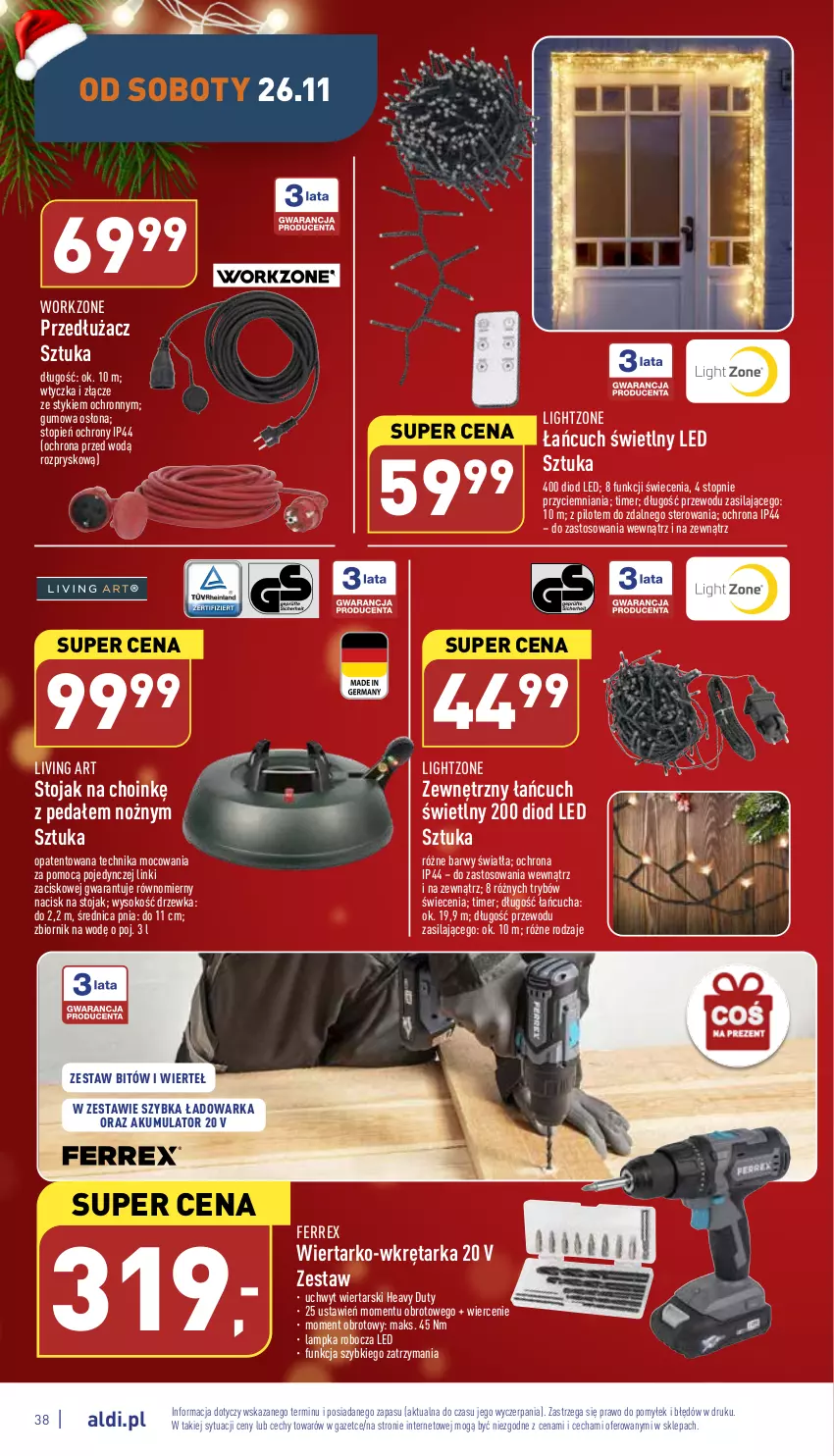 Gazetka promocyjna Aldi - Pełny katalog - ważna 21.11 do 26.11.2022 - strona 38 - produkty: Akumulator, Noż, Sok, Stojak, Tarka, Top, Warka, Wkręt, Wkrętarka