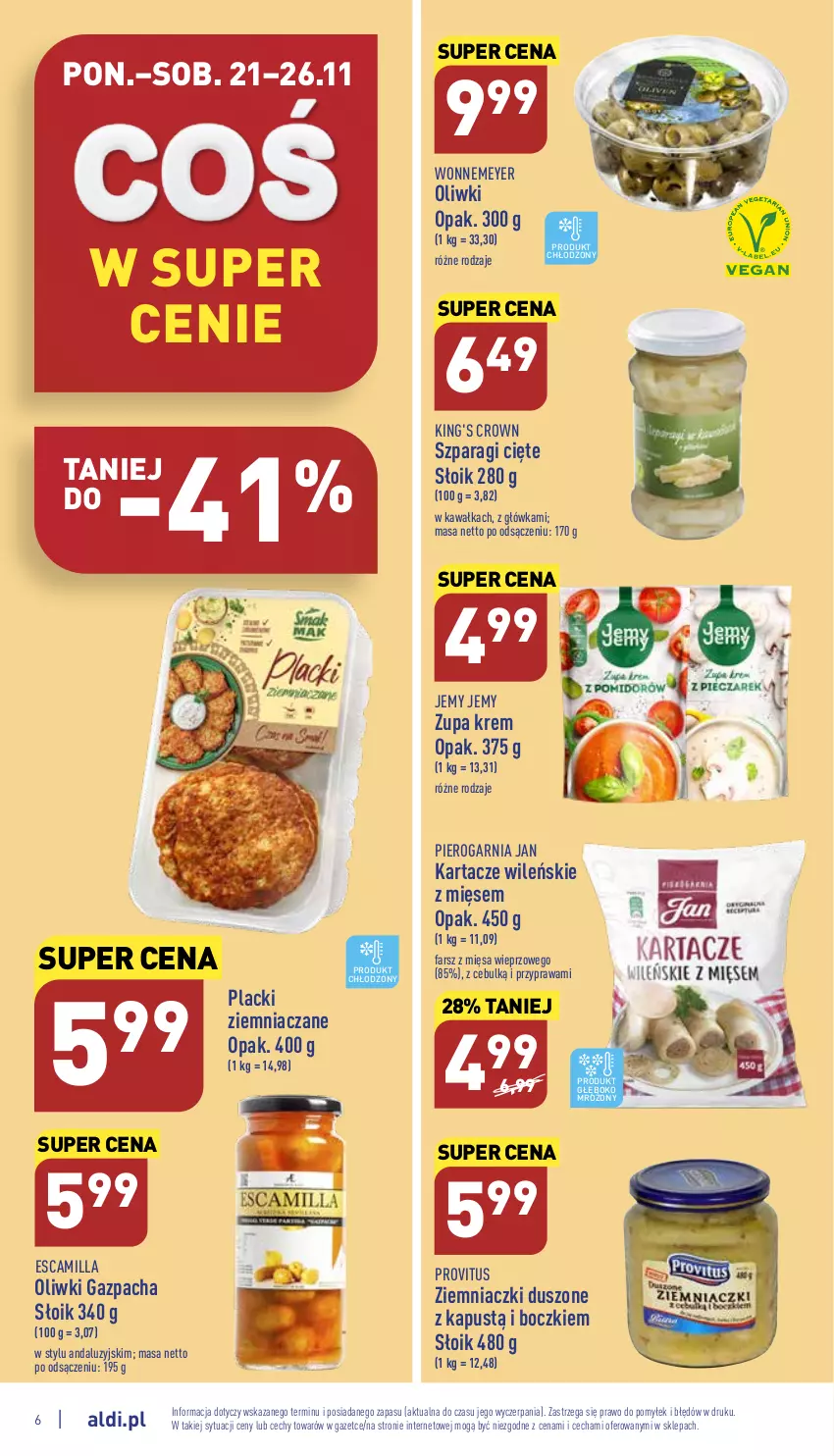 Gazetka promocyjna Aldi - Pełny katalog - ważna 21.11 do 26.11.2022 - strona 6 - produkty: Fa, Kapustą, Kawa, Lack, Oliwki, Zupa