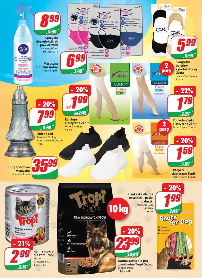 Gazetka promocyjna Dino - Gazetka - ważna 14.04 do 20.04.2021 - strona 18 - produkty: Baleriny, Buty, Fa, Gatta, Karp, Por, Rajstopy, Skarpetki, Sport, Top, Znicz