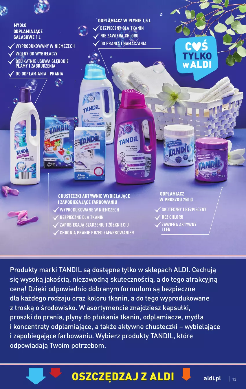 Gazetka promocyjna Aldi - Pełny katalog - ważna 27.02 do 04.03.2023 - strona 13 - produkty: Chusteczki, Fa, Gala, Mydło, Odplamiacz, Piec, Sok