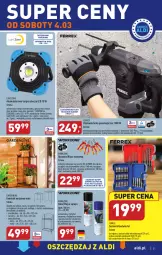 Gazetka promocyjna Aldi - Pełny katalog - Gazetka - ważna od 04.03 do 04.03.2023 - strona 31 - produkty: Piec, Lampa robocza LED, Top, Por, Wiertarka, Uchwyty, Tarka, Wkręt, Rower, Szczypce, Kwietnik, Młot, Młotowiertarka, Zestaw wierteł, Garaż, Powerbank, Lampa, Olej, Akumulator