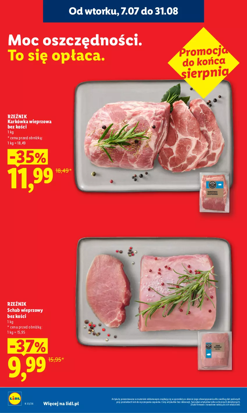 Gazetka promocyjna Lidl - Gazetka ważna od 10.08 do 11.08 - ważna 10.08 do 11.08.2026 - strona 20 - produkty: Karkówka wieprzowa, Schab wieprzowy