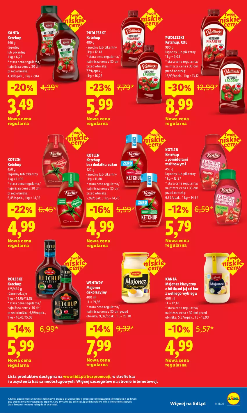 Gazetka promocyjna Lidl - Gazetka ważna od 10.08 do 11.08 - ważna 10.08 do 11.08.2026 - strona 35 - produkty: Ketchup, Kotlin, Majonez, Pudliszki, Winiary