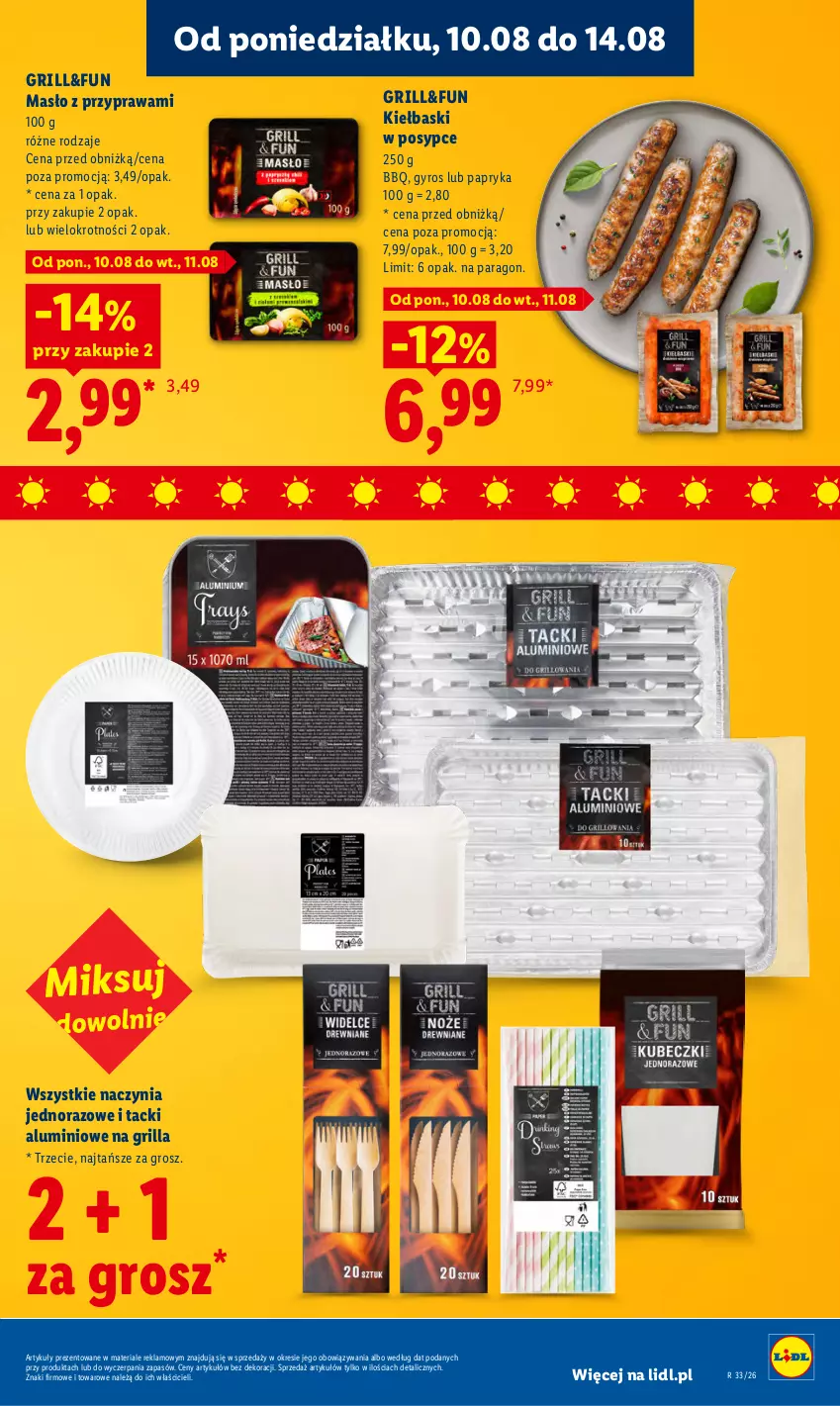 Gazetka promocyjna Lidl - Gazetka ważna od 10.08 do 11.08 - ważna 10.08 do 11.08.2026 - strona 47 - produkty: Grill, Gyros, Masło, Papryka