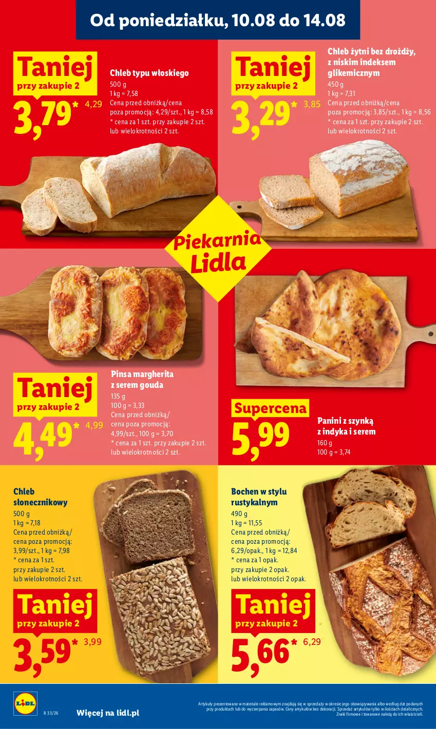 Gazetka promocyjna Lidl - Gazetka ważna od 10.08 do 11.08 - ważna 10.08 do 11.08.2026 - strona 50 - produkty: Chleb, Chleb typu włoskiego, Gouda, Rust, Ser