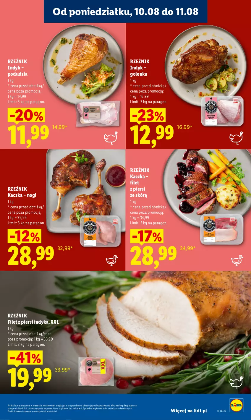 Gazetka promocyjna Lidl - Gazetka ważna od 10.08 do 11.08 - ważna 10.08 do 11.08.2026 - strona 55 - produkty: Filet z piersi indyka, Kaczka