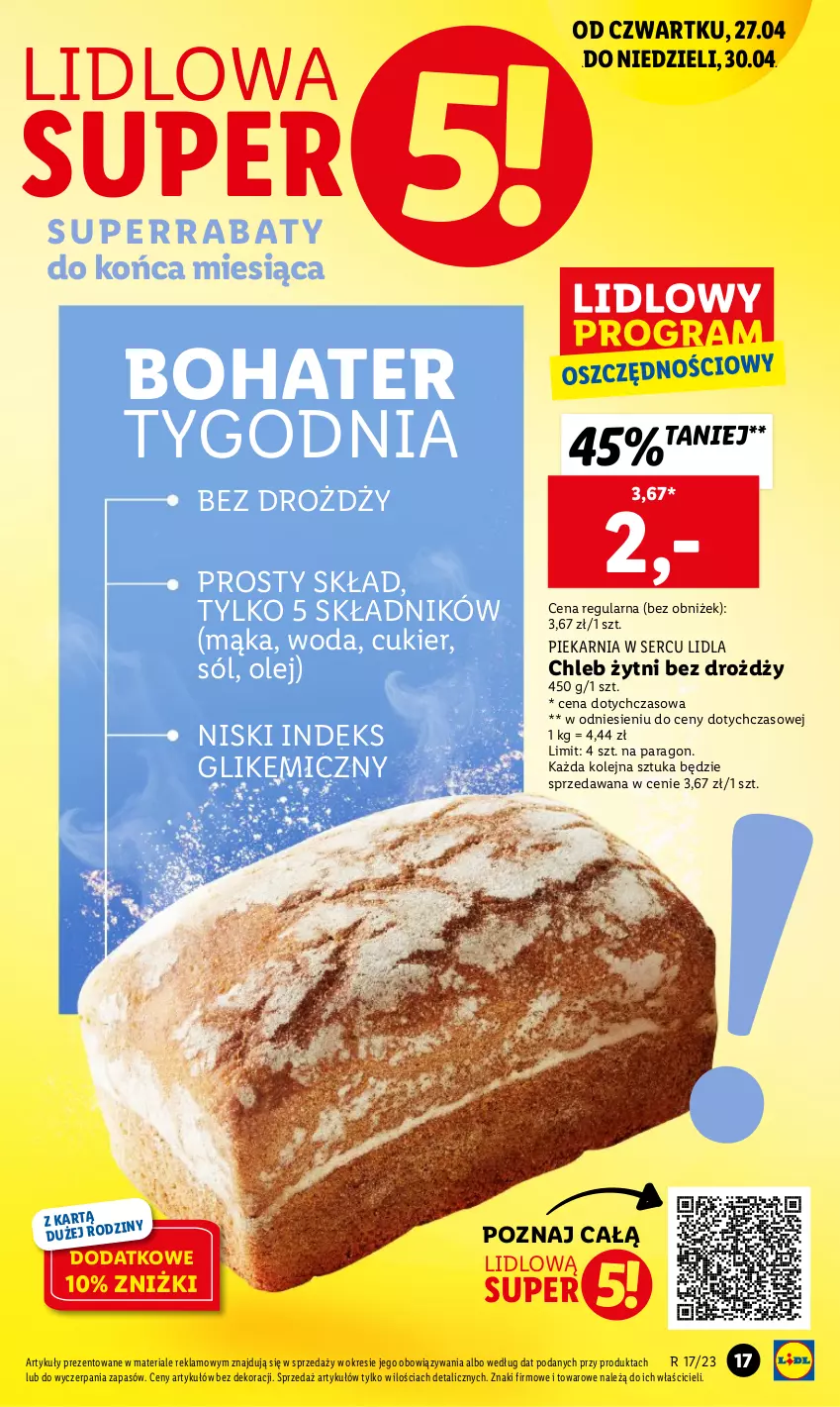 Gazetka promocyjna Lidl - GAZETKA - ważna 27.04 do 02.05.2023 - strona 21 - produkty: Chleb, Cukier, Mąka, Olej, Ser, Sól, Woda