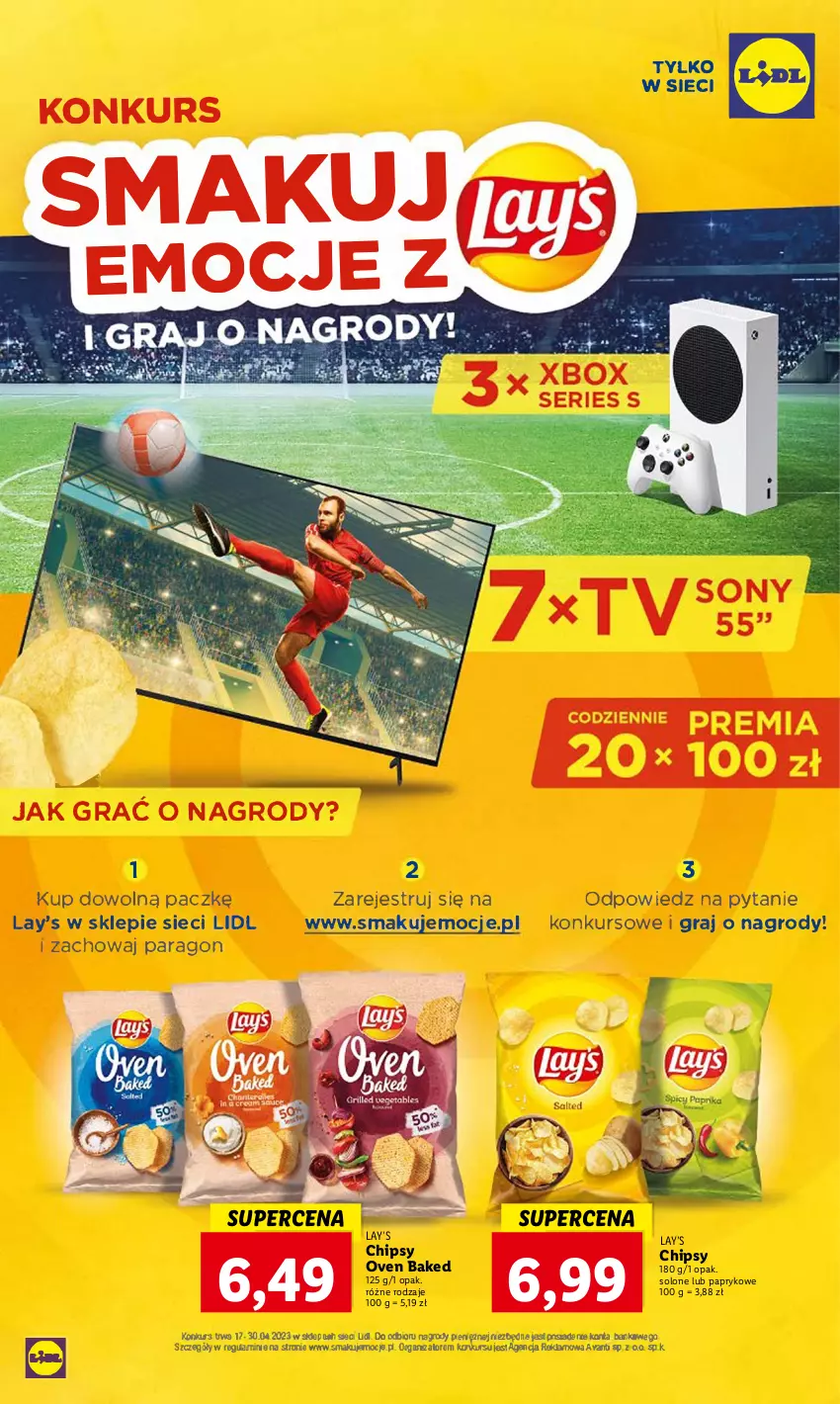 Gazetka promocyjna Lidl - GAZETKA - ważna 27.04 do 02.05.2023 - strona 50 - produkty: Chipsy, Gra, Lay’s