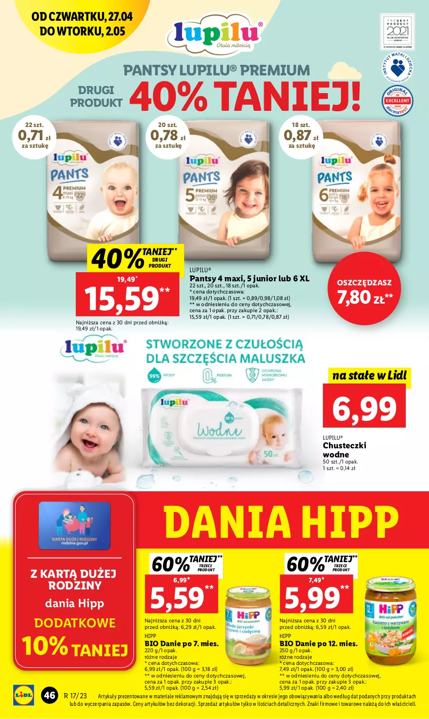 Gazetka promocyjna Lidl - GAZETKA - ważna 27.04 do 02.05.2023 - strona 56 - produkty: Chleb, Chusteczki, HiPP, Hipp Bio