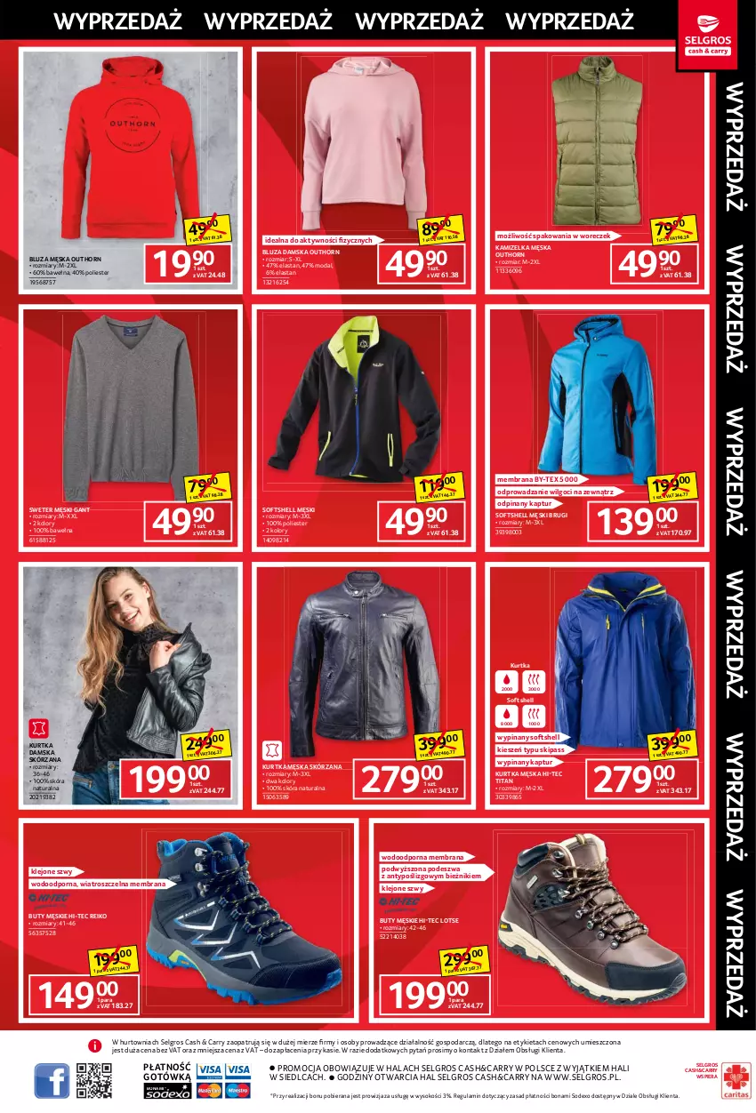 Gazetka promocyjna Selgros - Katalog Wyprzedaż - ważna 30.09 do 13.10.2021 - strona 11 - produkty: Bieżnik, Bluza, Brugi, Buty, Hi-Tec, Kamizelka, Klej, Kurtka, LG, Moda, Por, Sok, Sweter, Wełna, Woreczek