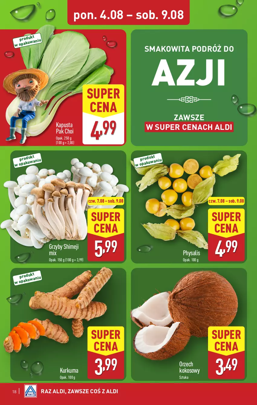 Gazetka promocyjna Aldi - Pełna oferta - ważna 04.08 do 09.08.2025 - strona 18 - produkty: Grzyby, Kokos, Kurkuma, Smakowita