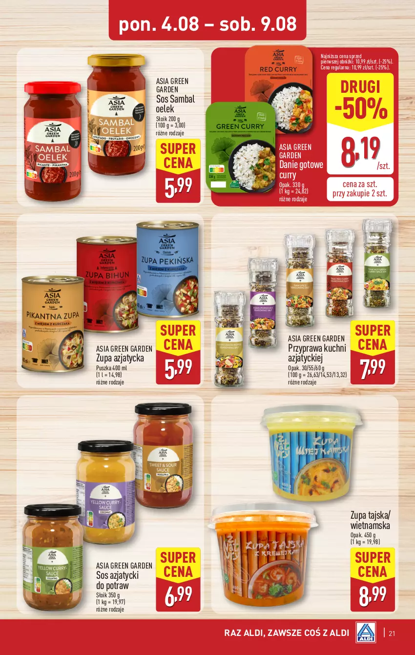 Gazetka promocyjna Aldi - Pełna oferta - ważna 04.08 do 09.08.2025 - strona 21 - produkty: Danie gotowe, Sos, Zupa