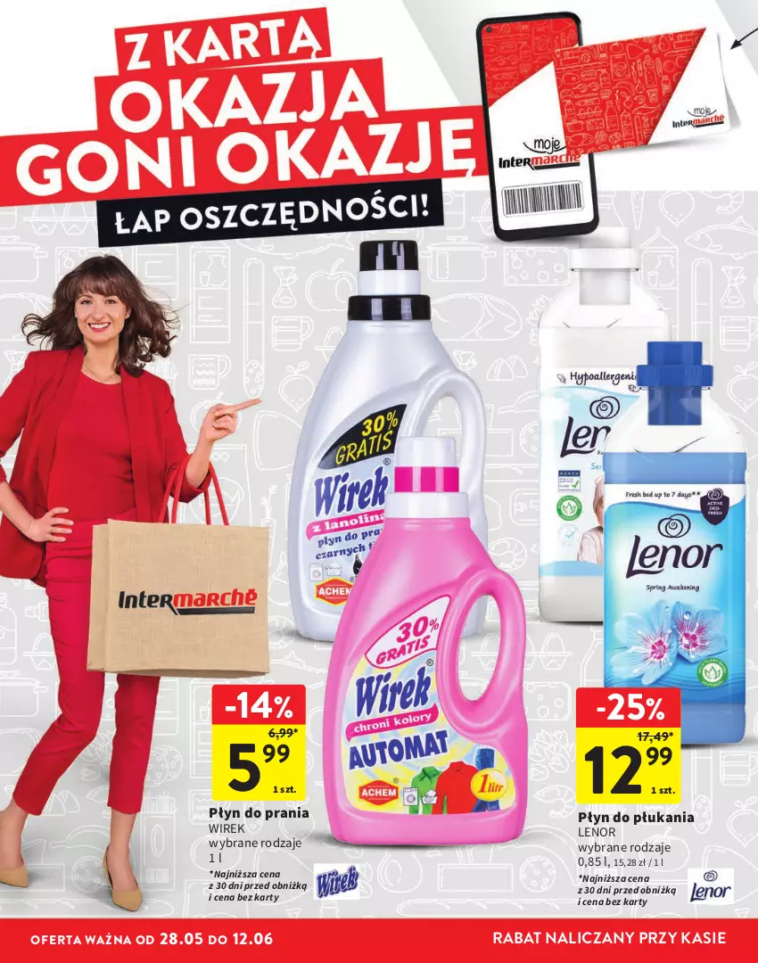 Gazetka promocyjna Intermarche - Gazetka Intermarche - ważna 28.05 do 12.06.2024 - strona 12 - produkty: Lenor, Płyn do płukania, Płyn do prania