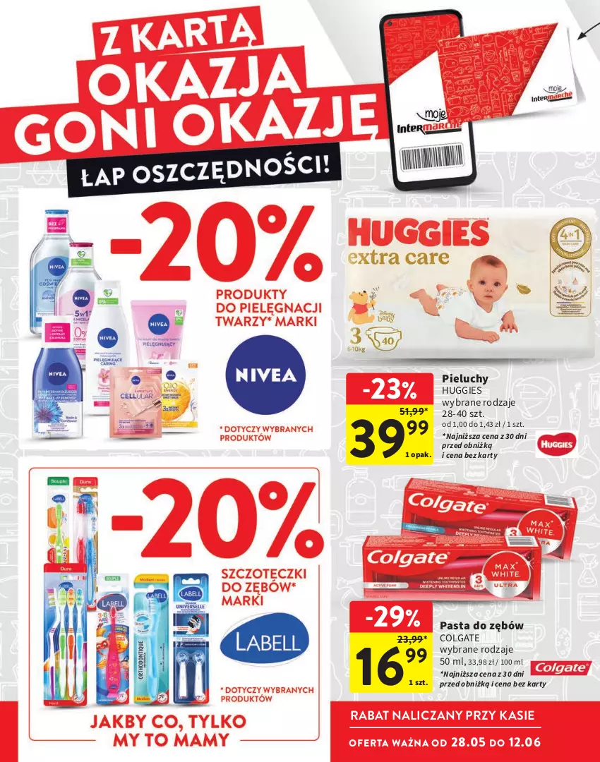 Gazetka promocyjna Intermarche - Gazetka Intermarche - ważna 28.05 do 12.06.2024 - strona 14 - produkty: Colgate, Huggies, LG, Pasta do zębów, Pieluchy