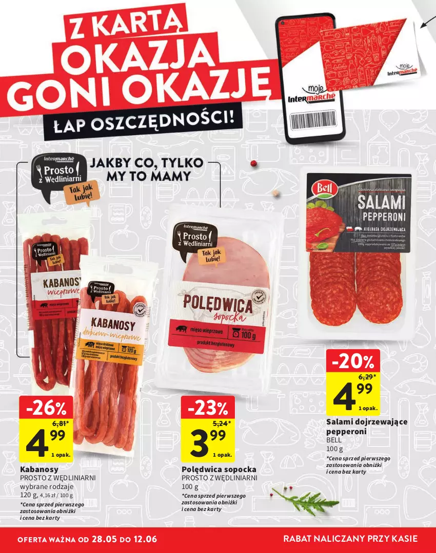 Gazetka promocyjna Intermarche - Gazetka Intermarche - ważna 28.05 do 12.06.2024 - strona 2 - produkty: Bell, Kabanos, Polędwica, Salami