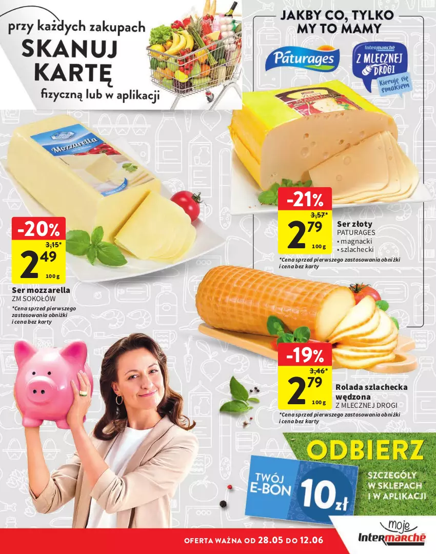 Gazetka promocyjna Intermarche - Gazetka Intermarche - ważna 28.05 do 12.06.2024 - strona 3 - produkty: Mozzarella, Rolada, Ser, Sok, Sokołów