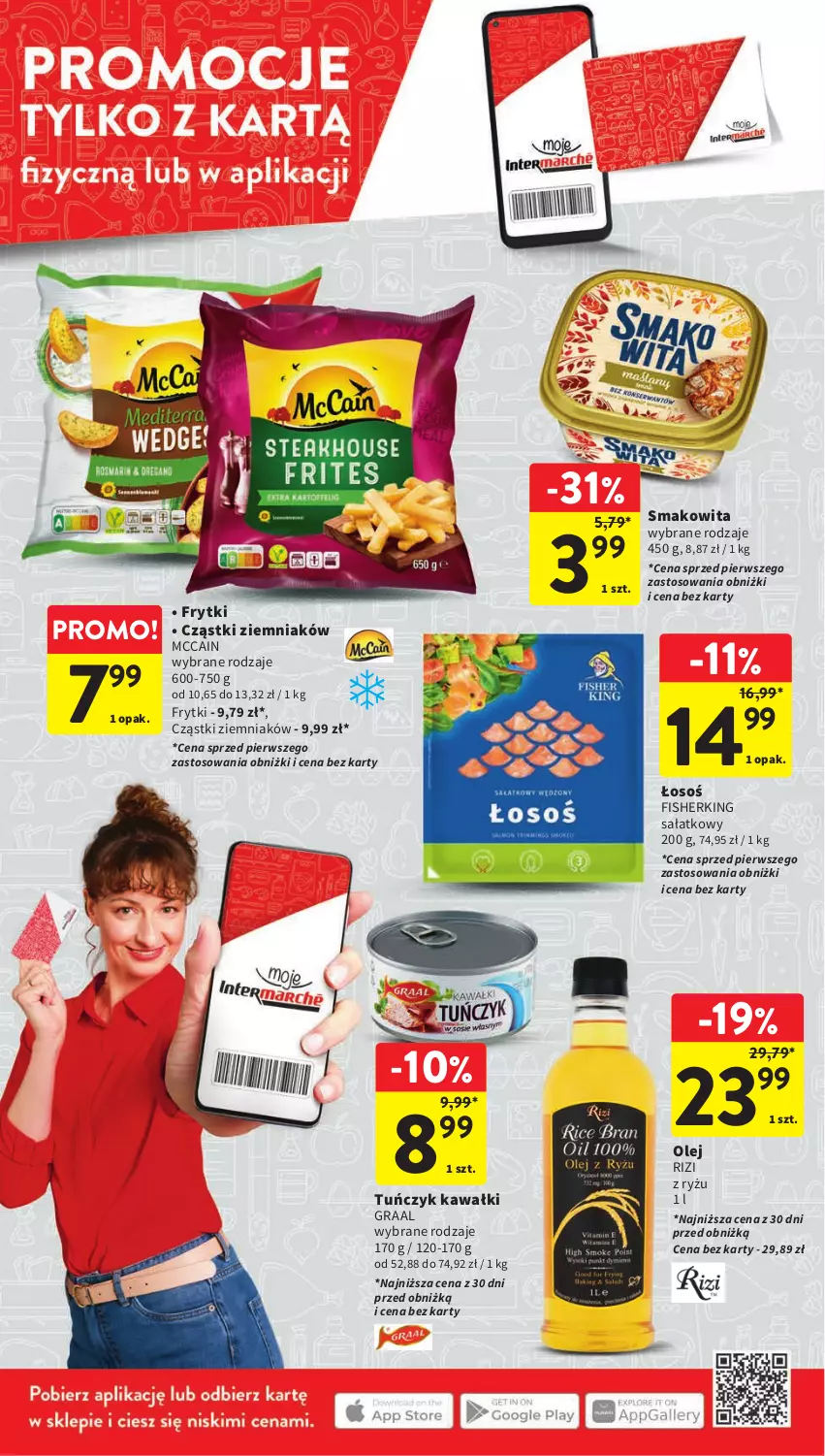 Gazetka promocyjna Intermarche - Gazetka Intermarche - ważna 14.09 do 20.09.2023 - strona 10 - produkty: Frytki, Gra, Graal, Kawa, McCain, Olej, Ryż, Sałat, Smakowita, Tuńczyk