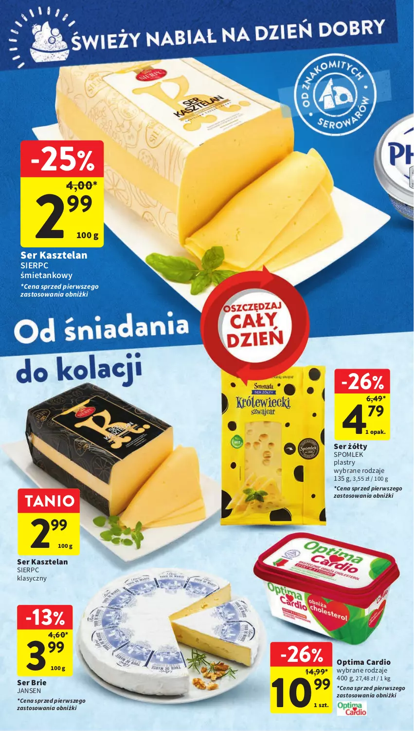 Gazetka promocyjna Intermarche - Gazetka Intermarche - ważna 14.09 do 20.09.2023 - strona 24 - produkty: Brie, Kasztelan, Optima, Optima Cardio, Ser, Ser Kasztelan