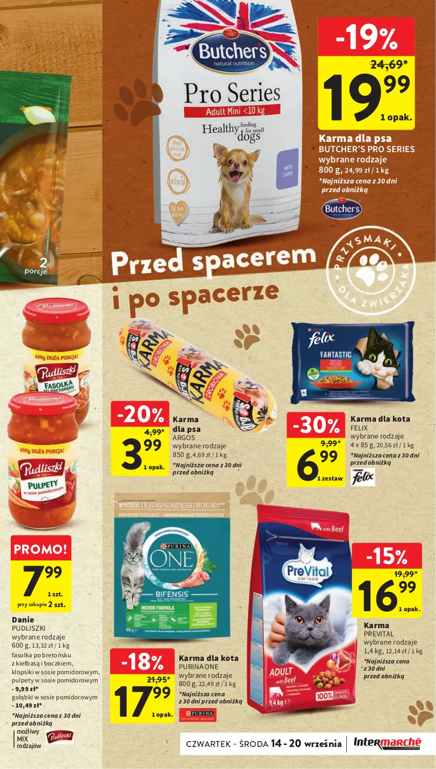 Gazetka promocyjna Intermarche - Gazetka Intermarche - ważna 14.09 do 20.09.2023 - strona 31 - produkty: Fa, Felix, Klopsiki, Pudliszki, Pulpety, Pur, Purina, Ser, Sos